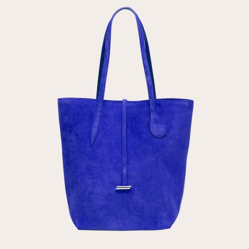 Little Liffner Tall Sprout Suede Donna Tote Blu Marino | 9587-LDUYT