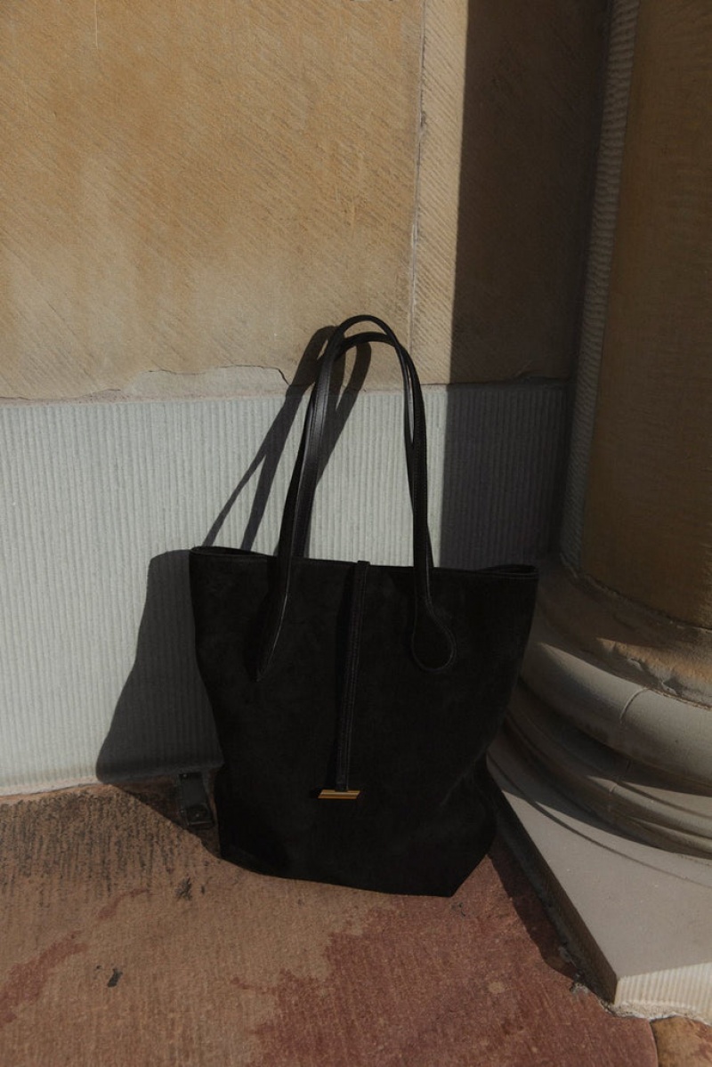 Little Liffner Tall Sprout Suede Donna Tote Nere | 4985-RVTON